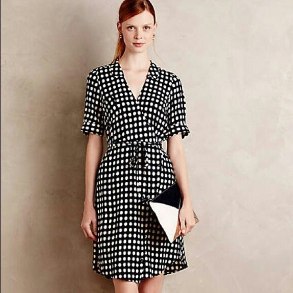 11 1 Tylho Anthropologie Polka Dotted Wrap Dress